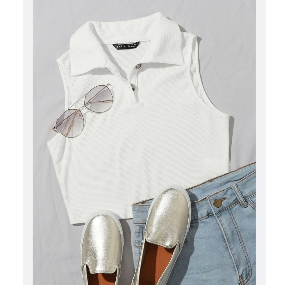 Shein collared tank top